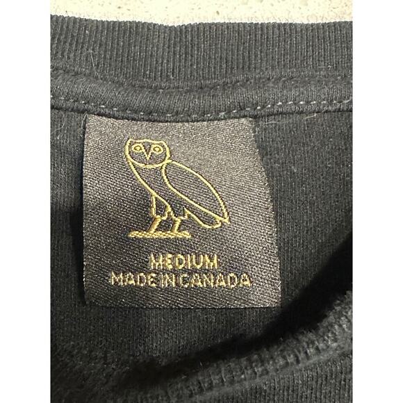 OVO Octobers Very Own Men’s Long Sleeve Shirt Black Gold Owl  M Hip Hop Drake - Picture 2 of 6